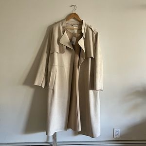 NWT H&M Microsuede Trench Coat